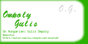 ompoly gulis business card